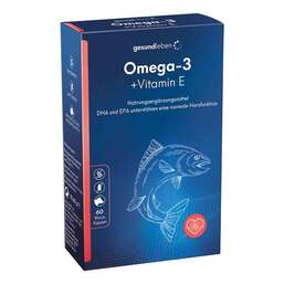 Abbildung: Gesund Leben Omega-3 1.000 mg Kapseln + Vitamin E Kapseln, 60 St PZN 10518146
