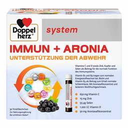 Abbildung: Doppelherz system Immun+Aronia Ampullen Ampullen, 30 St PZN 10518152