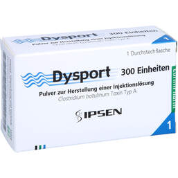 Abbildung: Dysport 300 Einheiten Trockensubstanz ohne Lösungsmittel 1 St, Pulver zur Herstellung einer Injektionslösung PZN 10519654