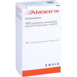 Abbildung: Alvesco 160 µg 120 Hub Dosieraerosol 1 St, Dosieraerosol PZN 10525956