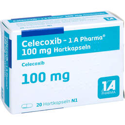 Abbildung: Celecoxib 1A Pharma 100 mg Hartkapseln 20 St, Hartkapseln PZN 10526631