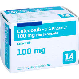 Abbildung: Celecoxib 1A Pharma 100 mg Hartkapseln 50 St, Hartkapseln PZN 10526648