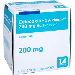 Abbildung: Celecoxib 1A Pharma 200 mg Hartkapseln 100 St, Hartkapseln PZN 10526683