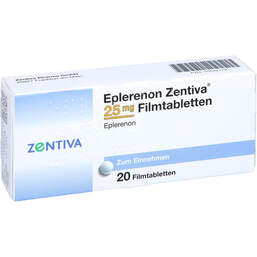 Abbildung: Eplerenon Zentiva 25 mg Filmtabletten 20 St, Filmtabletten PZN 10542179