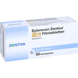 Abbildung: Eplerenon Zentiva 25 mg Filmtabletten 50 St, Filmtabletten PZN 10542185