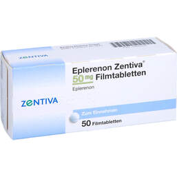 Abbildung: Eplerenon Zentiva 50 mg Filmtabletten 50 St, Filmtabletten PZN 10542222