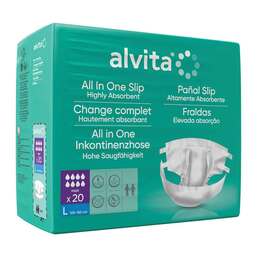 Abbildung: Alvita All-in-One Inkontinenzhose maxi large Nacht 20 St PZN 10546088 