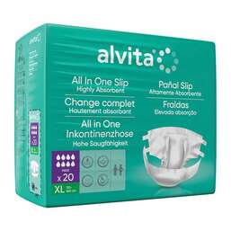 Abbildung: Alvita All-in-One Inkontinenzhose maxi xl Nacht 20 St PZN 10546094