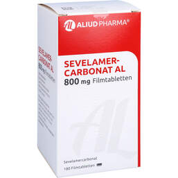 Abbildung: Sevelamercarbonat AL 800 mg Filmtabletten 180 St, Filmtabletten PZN 10557318