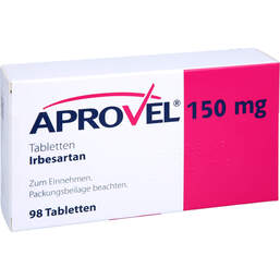 Abbildung: Aprovel 150 mg Tabletten 98 St, Tabletten PZN 10713178