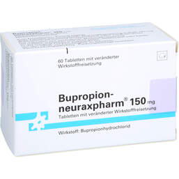 Abbildung: Bupropion-neuraxpharm 150 mg Tabletten verä.Wfrs. 60 St, Tablette mit veränderter Wirkstofffreisetzung PZN 10713899