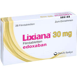 Abbildung: Lixiana 30 mg Filmtabletten 28 St, Filmtabletten PZN 10714031