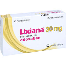 Abbildung: Lixiana 30 mg Filmtabletten 10 St, Filmtabletten PZN 10714143
