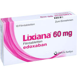 Abbildung: Lixiana 60 mg Filmtabletten 10 St, Filmtabletten PZN 10714172