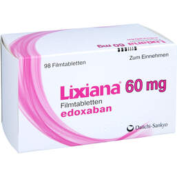 Abbildung: Lixiana 60 mg Filmtabletten 98 St, Filmtabletten PZN 10714284