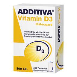 Abbildung: Additiva Osteogard 800 I.E. Vitamin D3 Tabletten Tabletten, 200 St PZN 10714806