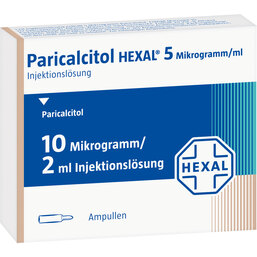 Abbildung: Paricalcitol Hexal 5 Mikrogramm / ml Injektionslösung 5X2 ml, Injektionslösung PZN 10735530
