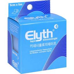 Abbildung: Elyth Tape Kinesiologie 5 cm x 5 m blau 1 St, Bandage PZN 10735748