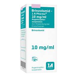 Abbildung: Brinzolamid 1A Pharma 10 mg / ml Augentropfensuspension 3X5 ml, Augentropfen PZN 10738126
