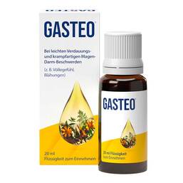 Abbildung: GASTEO Tropfen bei Magen-Darm-Beschwerden 20 ml, Flüssigkeit zum Einnehmen PZN 10738439