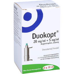 Abbildung: Duokopt 20 mg / ml + 5 mg / ml Augentropfen 2X10 ml, Augentropfen PZN 10746232