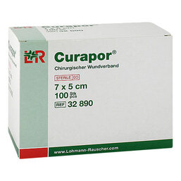 Abbildung: Curapor Wundverband steril chirurgisch 5x7 cm 100 St, Pflaster PZN 10757069