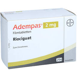 Abbildung: Adempas 2 mg Filmtabletten 294 St, Filmtabletten PZN 10757247