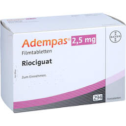 Abbildung: Adempas 2,5 mg Filmtabletten 294 St, Filmtabletten PZN 10757276