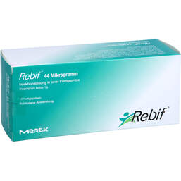 Abbildung: Rebif 44 Mikrogramm / 0,5 ml Injektionslösung Patrone 12 St, Fertigspritzen PZN 10757744