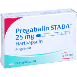 Abbildung: Pregabalin STADA 25 mg Hartkapseln 14 St, Hartkapseln PZN 10779970