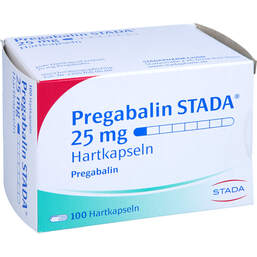 Abbildung: Pregabalin STADA 25 mg Hartkapseln 100 St, Hartkapseln PZN 10779987