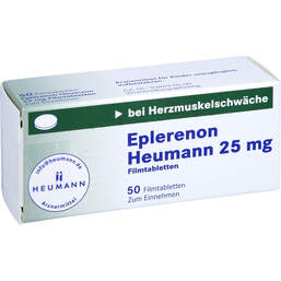 Abbildung: Eplerenon Heumann 25 mg Filmtabletten 50 St, Filmtabletten PZN 10785456