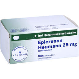 Abbildung: Eplerenon Heumann 25 mg Filmtabletten 100 St, Filmtabletten PZN 10785462