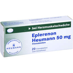 Abbildung: Eplerenon Heumann 50 mg Filmtabletten 20 St, Filmtabletten PZN 10785479