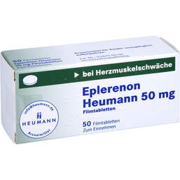 Abbildung: Eplerenon Heumann 50 mg Filmtabletten 50 St, Filmtabletten PZN 10785491