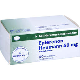 Abbildung: Eplerenon Heumann 50 mg Filmtabletten 100 St, Filmtabletten PZN 10785516