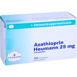 Abbildung: Azathioprin Heumann 25 mg Filmtabletten 100 St, Filmtabletten PZN 10785551