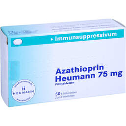 Abbildung: Azathioprin Heumann 75 mg Filmtabletten 50 St, Filmtabletten PZN 10785568