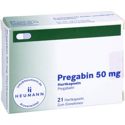 Abbildung: Pregabin 50 mg Hartkapseln 21 St, Hartkapseln PZN 10785717