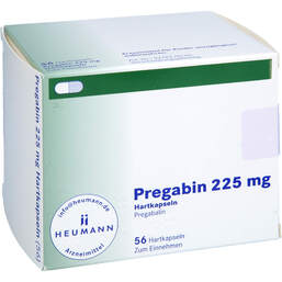 Abbildung: Pregabin 225 mg Hartkapseln 56 St, Hartkapseln PZN 10785864