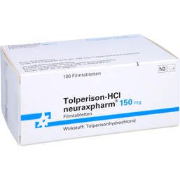Abbildung: Tolperison HCL neuraxpharm 150 mg Filmtabletten 100 St, Filmtabletten PZN 10786622