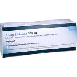 Abbildung: Abilify Maintena 400 mg P. + L.z.H.e.Depot-Inj-Suspension 1 St, Pulver und Lösungsmittel zur Herstellung einer Depot-Injektionssuspension PZN 10789141