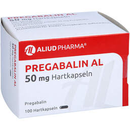 Abbildung: Pregabalin AL 50 mg Hartkapseln 100 St, Hartkapseln PZN 10791758