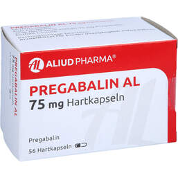 Abbildung: Pregabalin AL 75 mg Hartkapseln 56 St, Hartkapseln PZN 10791770