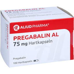 Abbildung: Pregabalin AL 75 mg Hartkapseln 100 St, Hartkapseln PZN 10791787