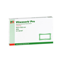 Abbildung: Vliwasorb Pro suberabsorb.Komp.steril 12,5x22,5 cm 10 St, Kompressen PZN 10792522