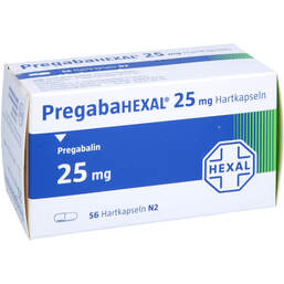 Abbildung: Pregabahexal 25 mg Hartkapseln 56 St, Hartkapseln PZN 10793740