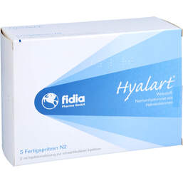 Abbildung: Hyalart Injektionslösung in einer Fertigspritze 5X2 ml, Injektionslösung PZN 10795779