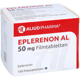 Abbildung: Eplerenon AL 50 mg Filmtabletten 100 St, Filmtabletten PZN 10810154