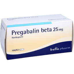 Abbildung: Pregabalin beta 25 mg Hartkapseln 100 St, Hartkapseln PZN 10810473
